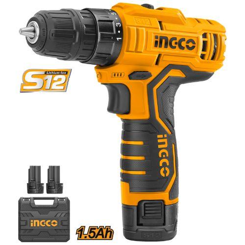 INGCO 12V CORDLESS DRILL WITH 2 BATTERIES