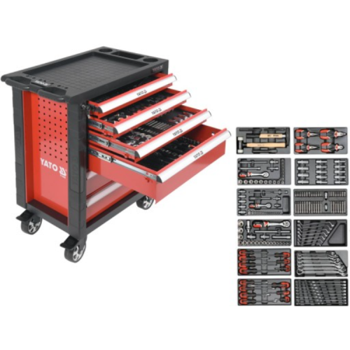 YATO PROFESSIONAL 177PC 6 DRAWER TOOL CABINET WITH TOOLS